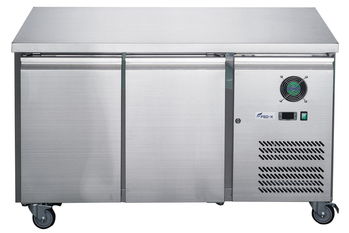 FED - X S/S Two Door Bench Fridge - XUB7C13S2V - Whisk Hospitality - XUB7C13S2V