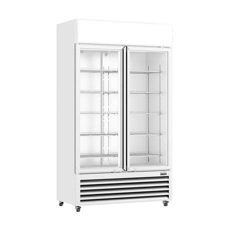 Thermaster Colourbond Upright Beverage Fridge 2 Doors White - LG - 1000P - Whisk Hospitality - LG-1000P