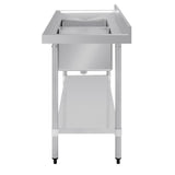 Vogue Double Bowl Sink L/H Drainer - 1500mm (90mm Drain) HC905 - Whisk Hospitality - HC905