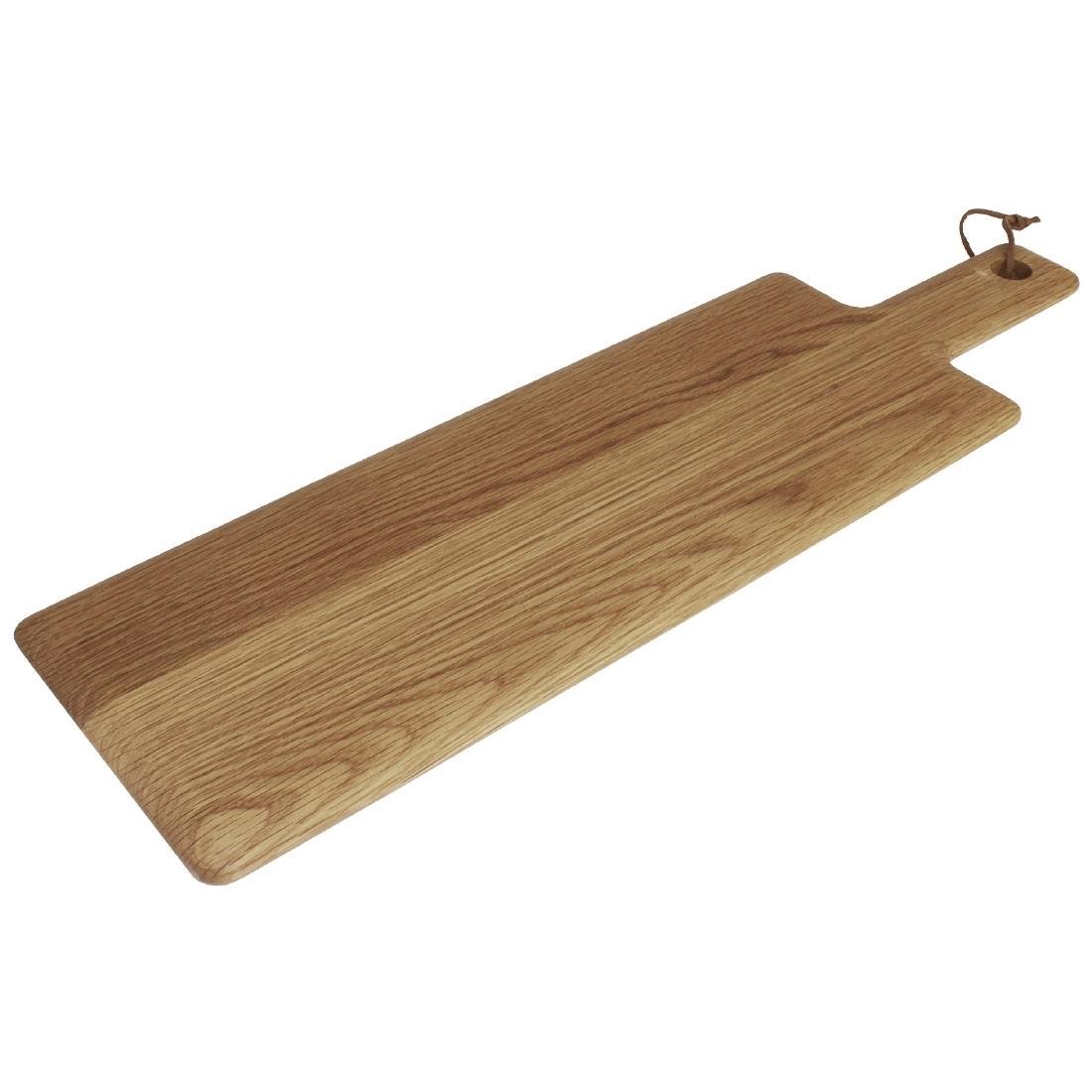 Olympia Oak Paddle Board Rectangular Medium 400x155x15mm - 110mm handle GM309 - Whisk Hospitality - GM309