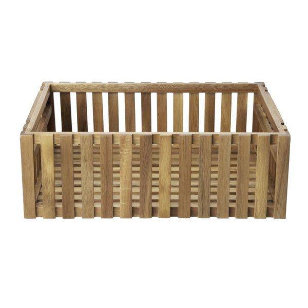 Olympia Acacia Storage Box - 356x255x120mm DP882 - Whisk Hospitality - DP882