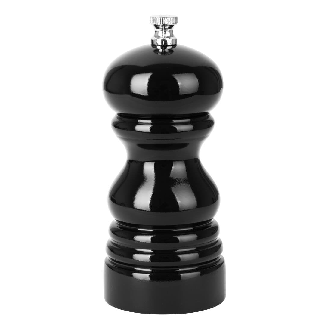 Olympia Salt or Pepper Grinder Black Hevea Wood - 125mm DN651 - Whisk Hospitality - DN651