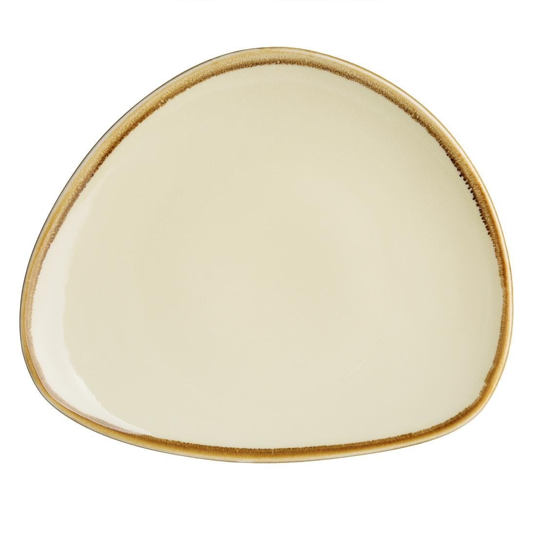 Olympia Kiln Sandstone Tri Plate - 230mm 9" (Box 6) GP326 - Whisk Hospitality - GP326
