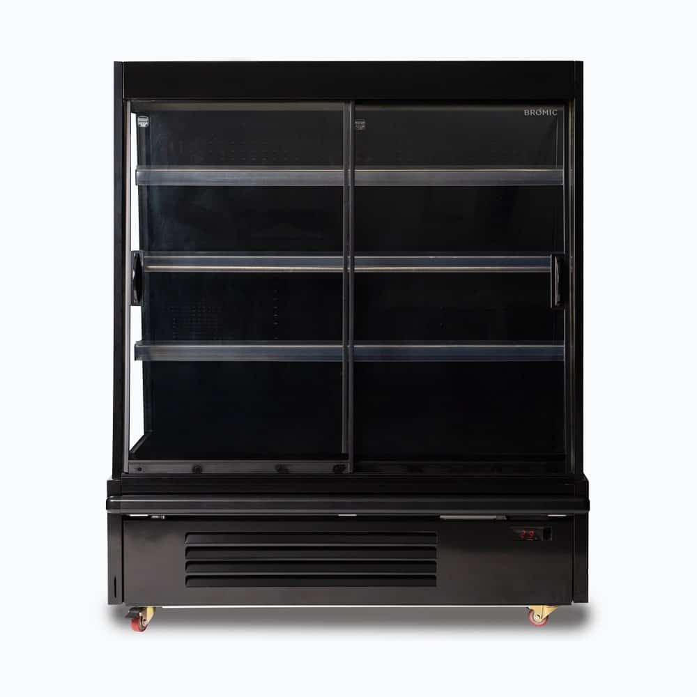 Bromic Semi Vertical Display Fridge - 1250mm - 2 Doors - Sliding - Whisk Hospitality - SVM1250SD-NR