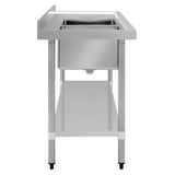 Vogue Double Bowl Sink R/H Drainer - 1500mm x 700mm (90mm Drain) HC916 - Whisk Hospitality - HC916