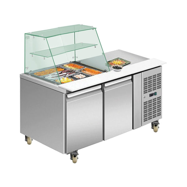Thermaster two door DELUXE Salad Bar - THP2100SALGC - Whisk Hospitality - THP2100SALGC