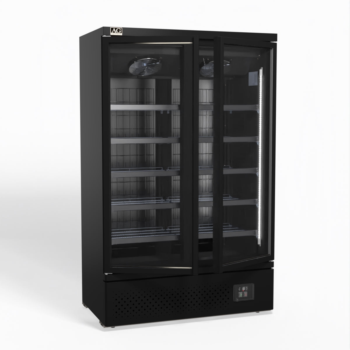 AG Supermarket Two Glass Doors Upright Display Fridge - 1000 Litre CSB1000 - Whisk Hospitality - CSB1000