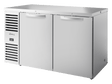 True Refrigeration Pass - Thru Bar Refrigerator Stainless Steel Ext 2 Solid Swing Doors Front 2 Solid Swing Doors Rear - TBR60 - PTSZ1 - L - S - SS - SS - 2 - Whisk Hospitality - TBR60-PTSZ1-L-S-SS-SS-2