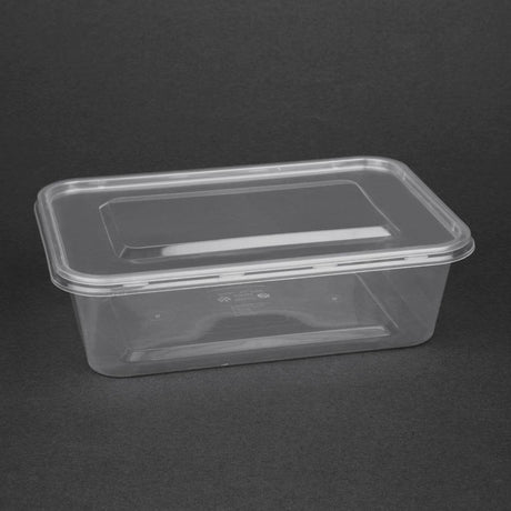 Fiesta Recyclable Microwave Plastic Container - 650ml with Lids (Box 250) DM182 - Whisk Hospitality - DM182