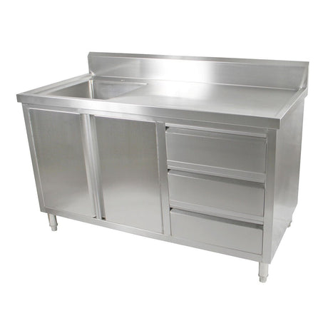SC - 6 - 1500L - H Cabinet with Left Sink - Whisk Hospitality - SC-6-1500L-H