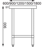 Vogue Table St/St - 600x600mm 23 1/2x23 1/2" T389 - Whisk Hospitality - T389