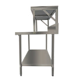 Modular Heavy Duty Salamander Bench with Shelf Braces - SMB - 8 - 1200 - Whisk Hospitality - SMB-8-1200