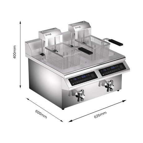Benchstar Double Tanks Auto Lifting Induction Fryer - IF7000D - AL - Whisk Hospitality - IF7000D-AL