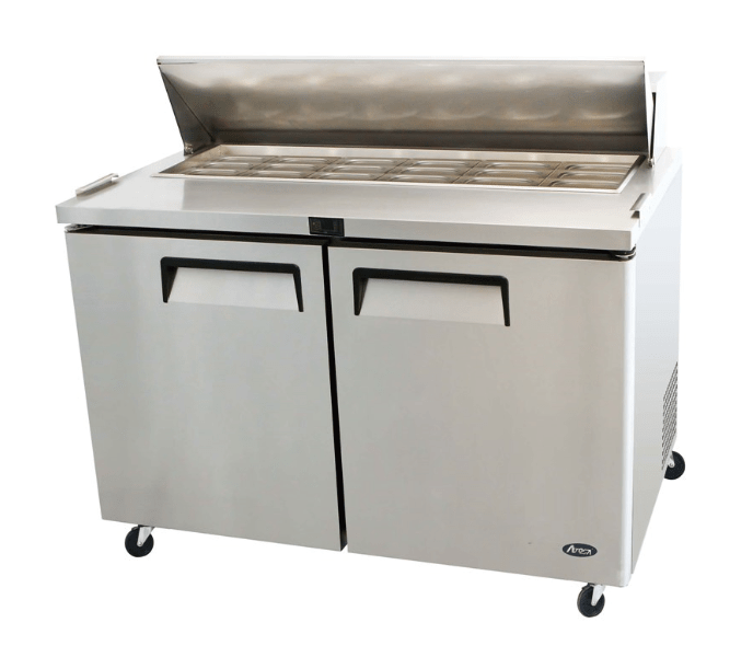 Atosa 2DOOR SANDWICH PREPTABLE FRIDGE 1225MM MSF8306 - Whisk Hospitality - MSF8306