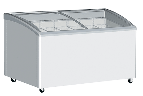Exquisite Curved Glass Chest Freezer - SD575K - Whisk Hospitality - SD575K