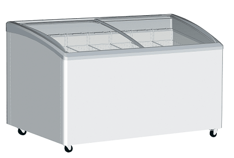 Exquisite Curved Glass Chest Freezer - SD575K - Whisk Hospitality - SD575K