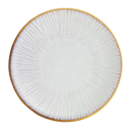 Olympia Drift Grey Embossed Coupe Plate - 180mm (Box 6) FU196 - Whisk Hospitality - FU196
