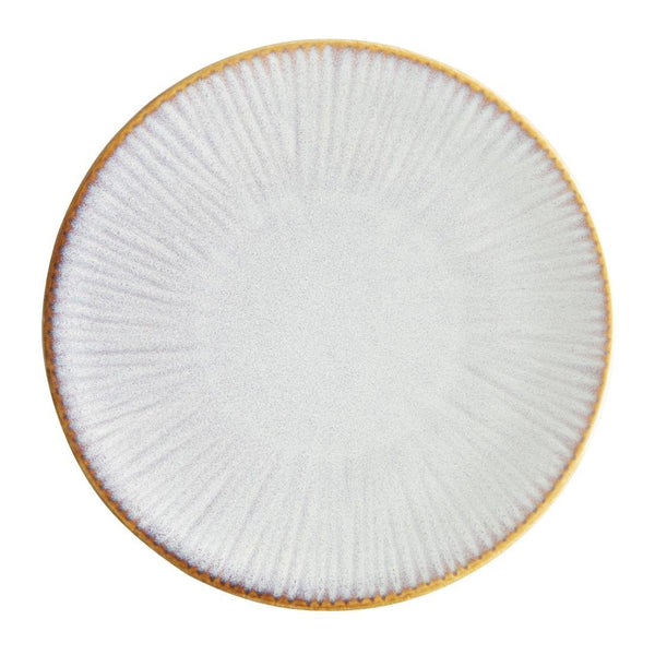 Olympia Drift Grey Embossed Coupe Plate - 180mm (Box 6) FU196 - Whisk Hospitality - FU196