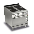 BARON 4 Burner Electric Cook Top With Electric Oven - Whisk Hospitality - Q70PCF/E800