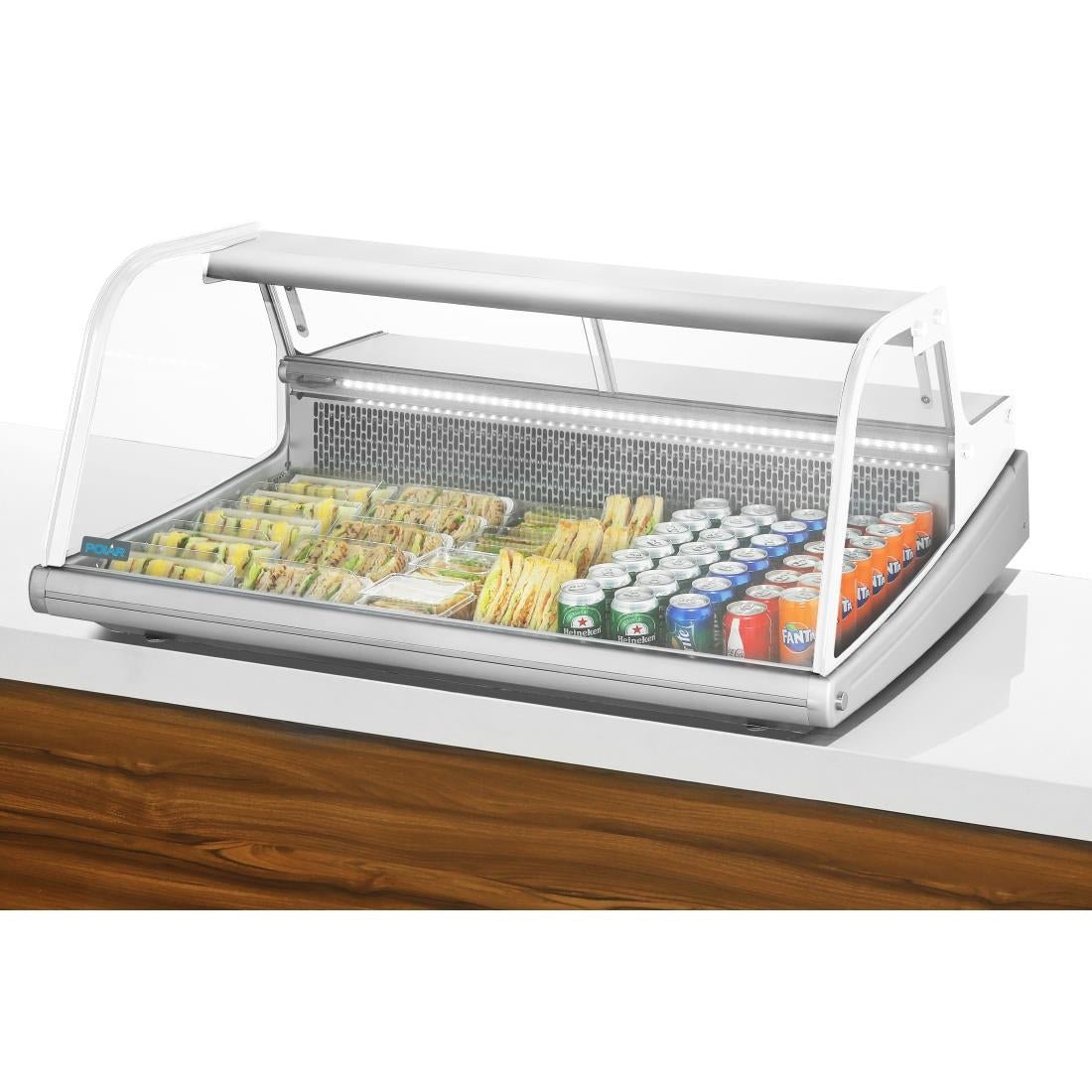 Polar Counter Top Serve Over Fish Display Unit White - 1245mm GE961 - A - Whisk Hospitality - GE961-A