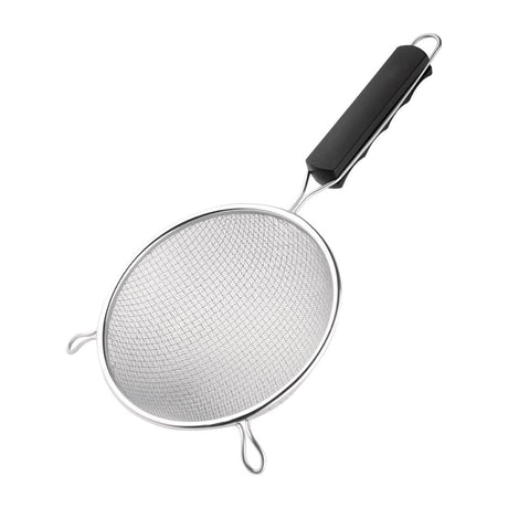 Vogue Double Mesh Sieve Black Handle - 160mm FE740 - Whisk Hospitality - FE740