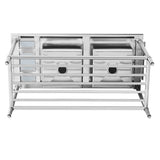 Right Inlet Double Sink Dishwasher Bench - DSBD7 - 1500R/A - Whisk Hospitality - DSBD7-1500R/A