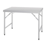 Vogue Folding Table St/St - 1200x600x900mm 47 1/4x 23 1/2 x 35 1/2" CB905 - Whisk Hospitality - CB905