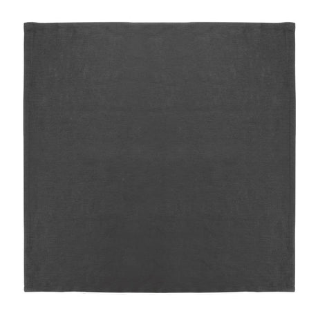 Olympia Linen Table Napkin 400x400mm Black (Pack 12) FW697 - Whisk Hospitality - FW697