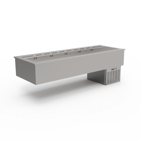 Thermaster 6×GN 1/1 Capacity Ventilated Static Cold Bain Marie Trays GN6-VA - Whisk Hospitality - GN6-VA