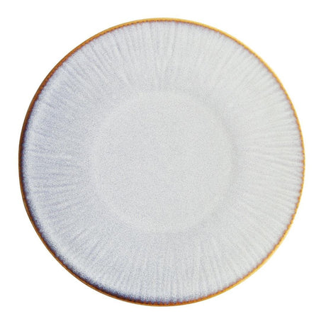 Olympia Drift Grey Embossed Coupe Plate - 220mm (Box 6) FU195 - Whisk Hospitality - FU195