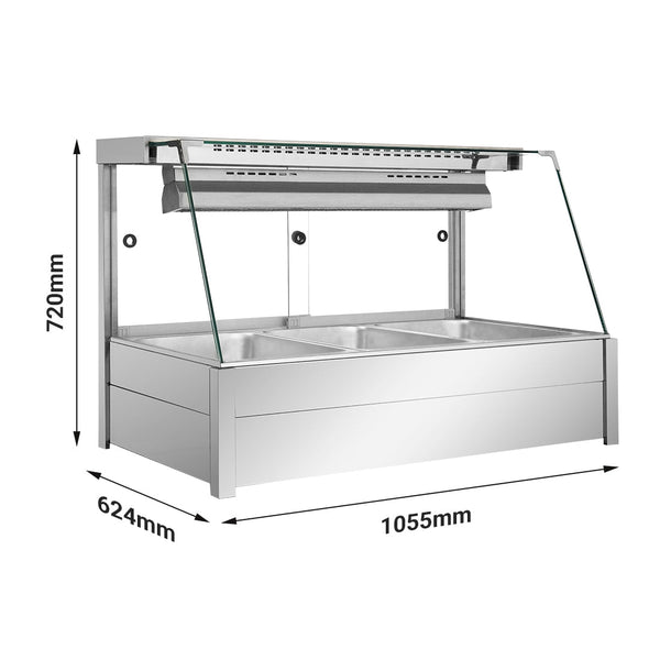 Bonvue Angled Countertop Wet and Dry Bain Marie BM11TC - Whisk Hospitality - BM11TC