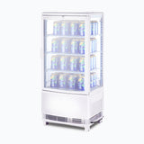 Bromic Countertop Fridge - 80L - 1 Door - Curved Glass - White - Whisk Hospitality - CT0080G4WC-NR