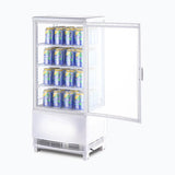 Bromic Countertop Fridge - 80L - 1 Door - Curved Glass - White - Whisk Hospitality - CT0080G4WC-NR