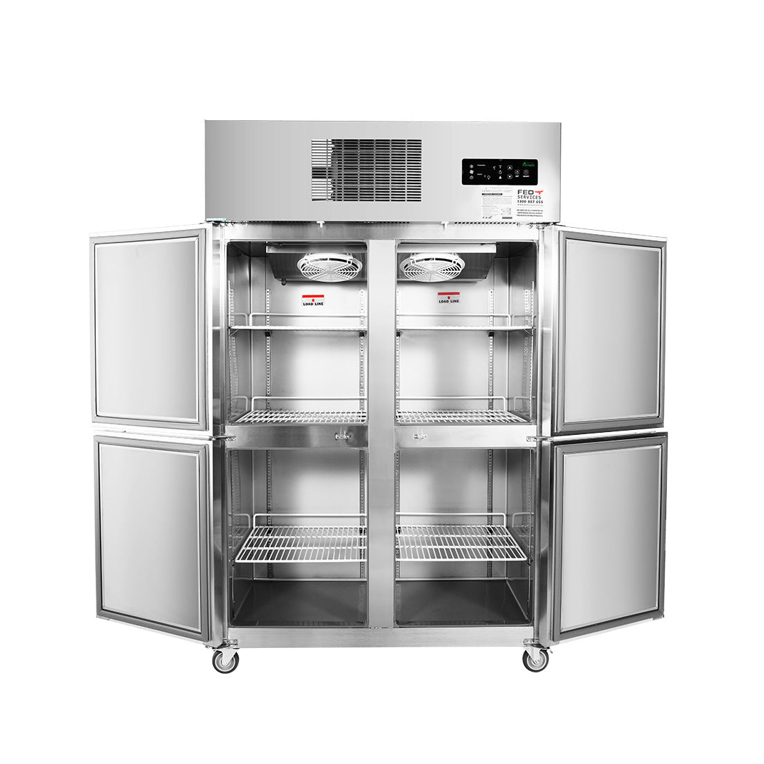 SUF1000 TROPICAL Thermaster 4 x Half door SS Freezer - Whisk Hospitality - SUF1000