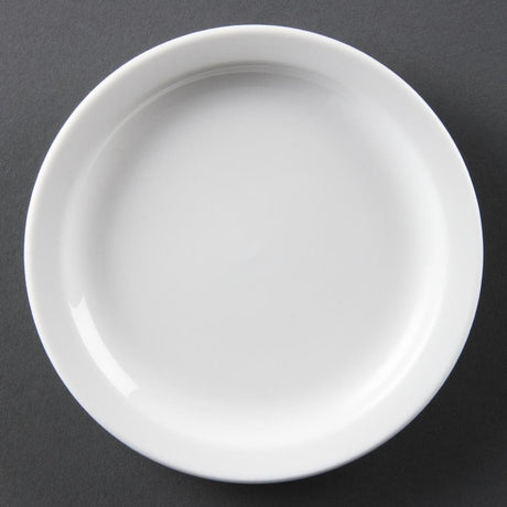 Olympia Whiteware Narrow Rimmed Plate - 15cm 6" (Box 12) CB486 - Whisk Hospitality - CB486