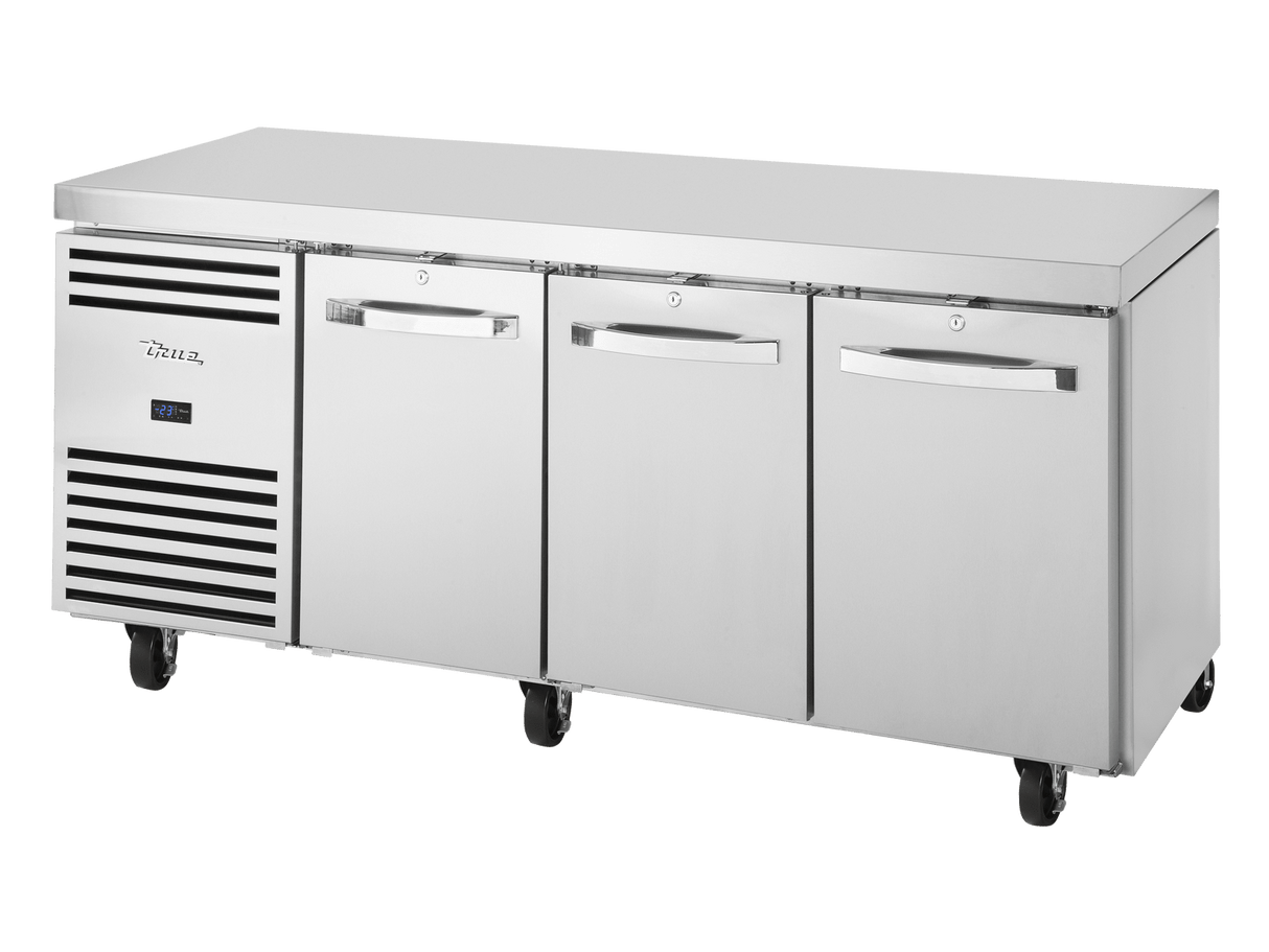 True Refrigeration 1/1 GN Counter Freezer 3 Section - TCF1/3 - CL - SS - DL - DR - DR - Whisk Hospitality - TCF1/3-CL-SS-DL-DR-DR