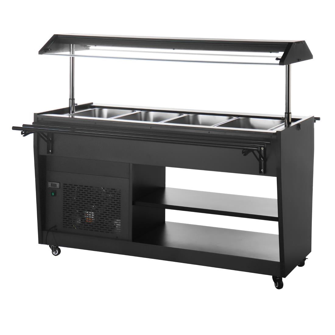 Polar G - Series Refrigerated Buffet Bar in Black PG007 - A - Whisk Hospitality - PG007-A