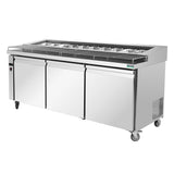 Thermaster three door DELUXE Pizza Prep Bench - PWB180 - Whisk Hospitality - PWB180