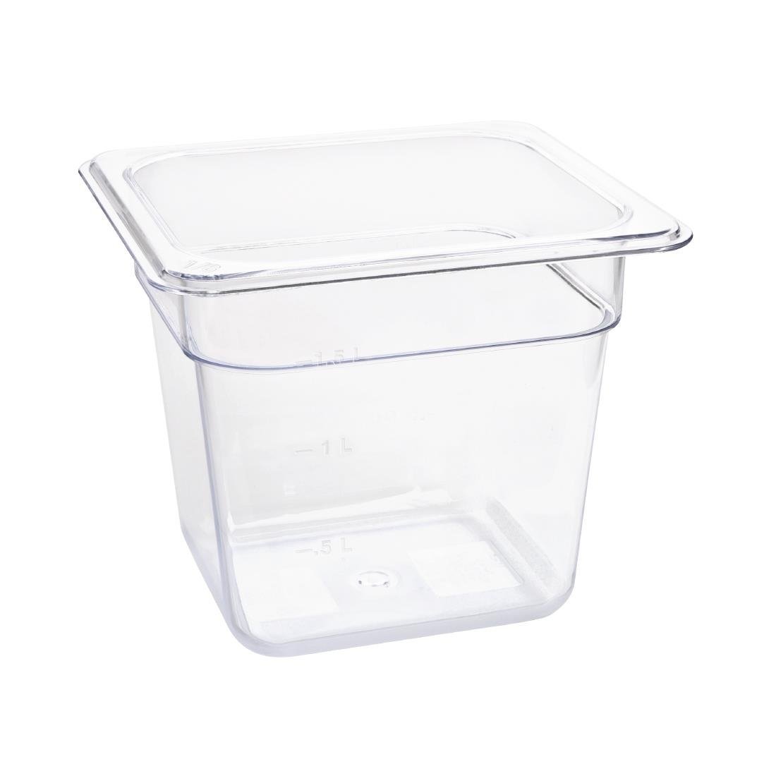Vogue Clear Polycarbonate - GN 1/6 150mm U241 - Whisk Hospitality - U241