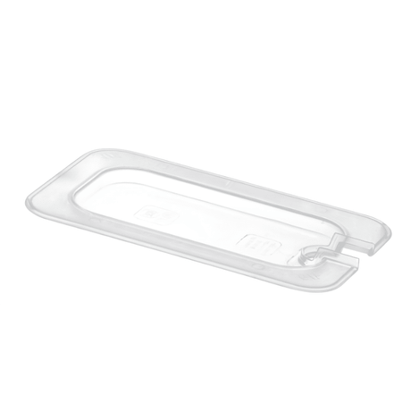 Gastronorme Pan Lid - PolyCarbonate - Notched - 1/9 - Clear - Whisk Hospitality - 398762