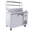 Atosa 1 DOOR PIZZA PREP TABLE FRIDGE WITH OVER SHELF MPF8201OS - Whisk Hospitality - MPF8201OS