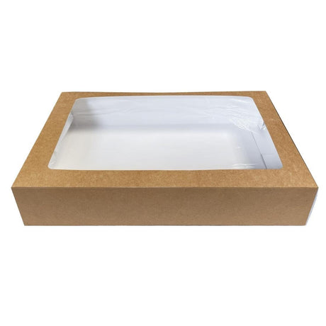 Fiesta Recyclable Large Platter Box with PET Window (Pack 25) FT673 - Whisk Hospitality - FT673