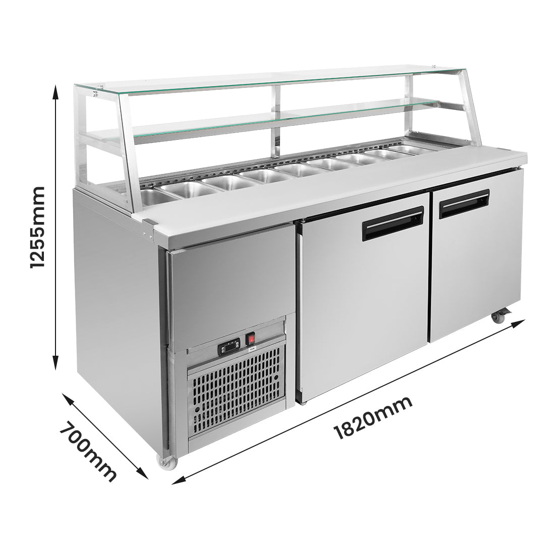 Thermaster two large door DELUXE Sandwich Bar - SCB/18 - Whisk Hospitality - SCB/18