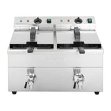 Apuro Double Induction Fryer - 2x7.5ltr - 2x3kW CT012 - A - Whisk Hospitality - CT012-A