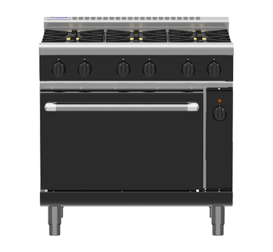 Waldorf Bold Rnlb8616Gec 900Mm Gas Range Electric Convection Oven Low Back Version - Whisk Hospitality - RNLB8616GEC
