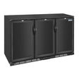 Polar G - Series Back Bar Cooler with Triple Solid Hinged Doors Black - 850mm GE999 - A - Whisk Hospitality - GE999-A