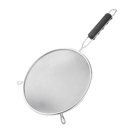 Vogue Double Mesh Sieve Black Handle - 240mm FE743 - Whisk Hospitality - FE743