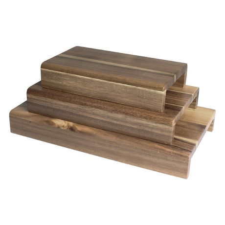 Olympia FSC Acacia Wood Riser Set (Set 3) CP697 - Whisk Hospitality - CP697