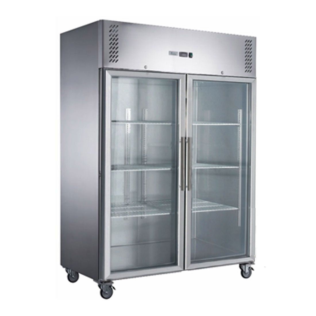 FED - X S/S Two Full Glass Door Upright Freezer - XURF1410G2V - Whisk Hospitality - XURF1410G2V
