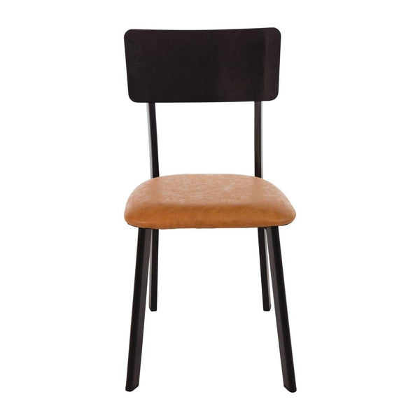 Bolero Metal & PU Side Chair Vintage Camel (Pack 4) DR300 - Whisk Hospitality - DR300